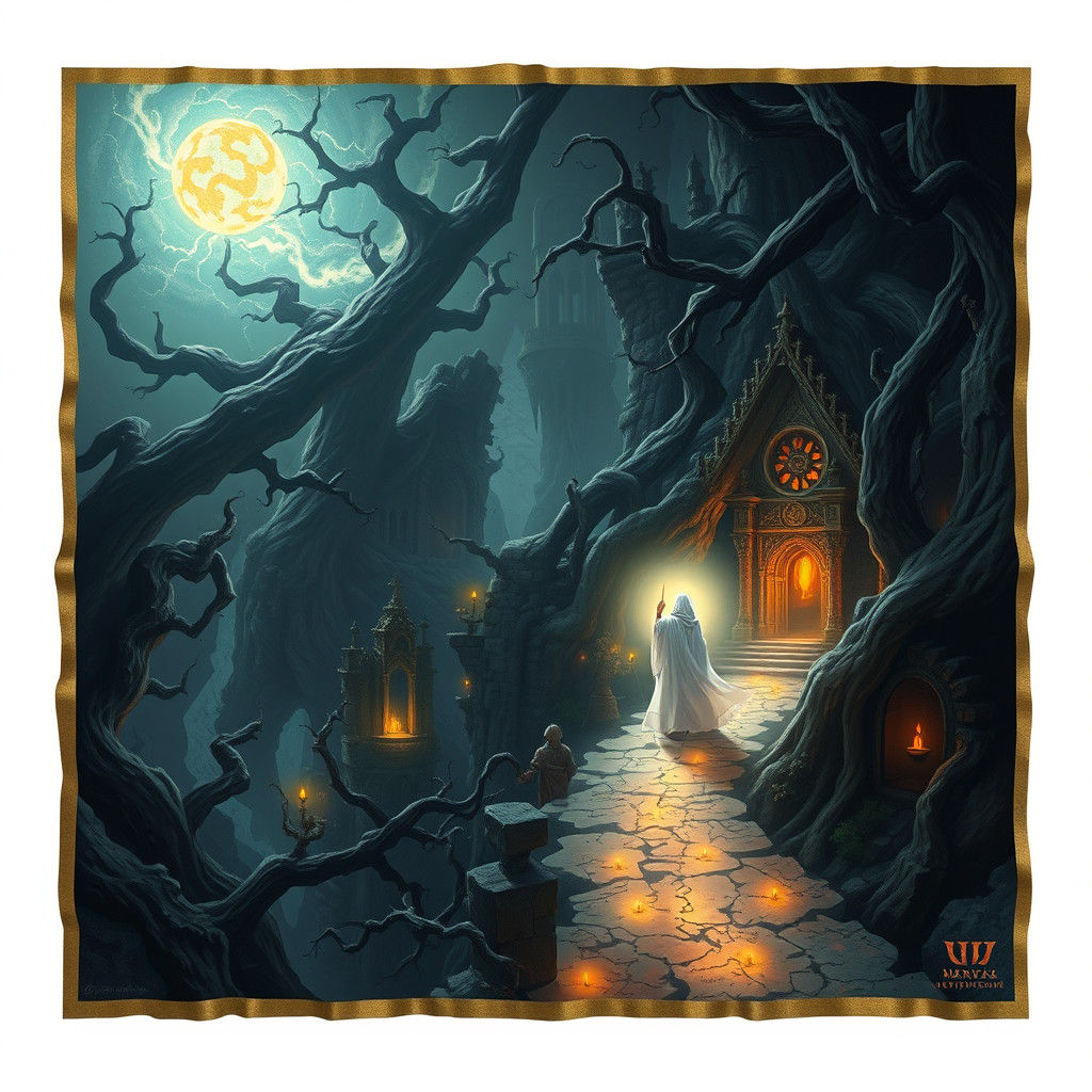 Mystical Map Guides Through Dark Realm