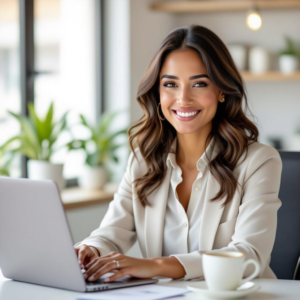 Approachable Mauritian Business Owner in Modern Office