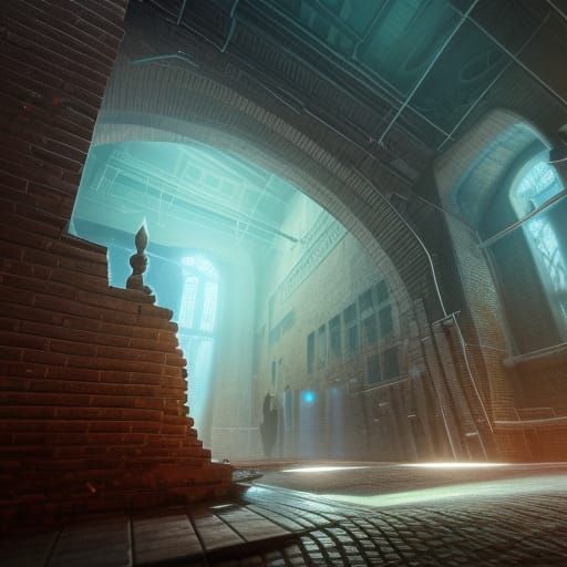 Technological Sewers: Detailed Matte Painting in 8K