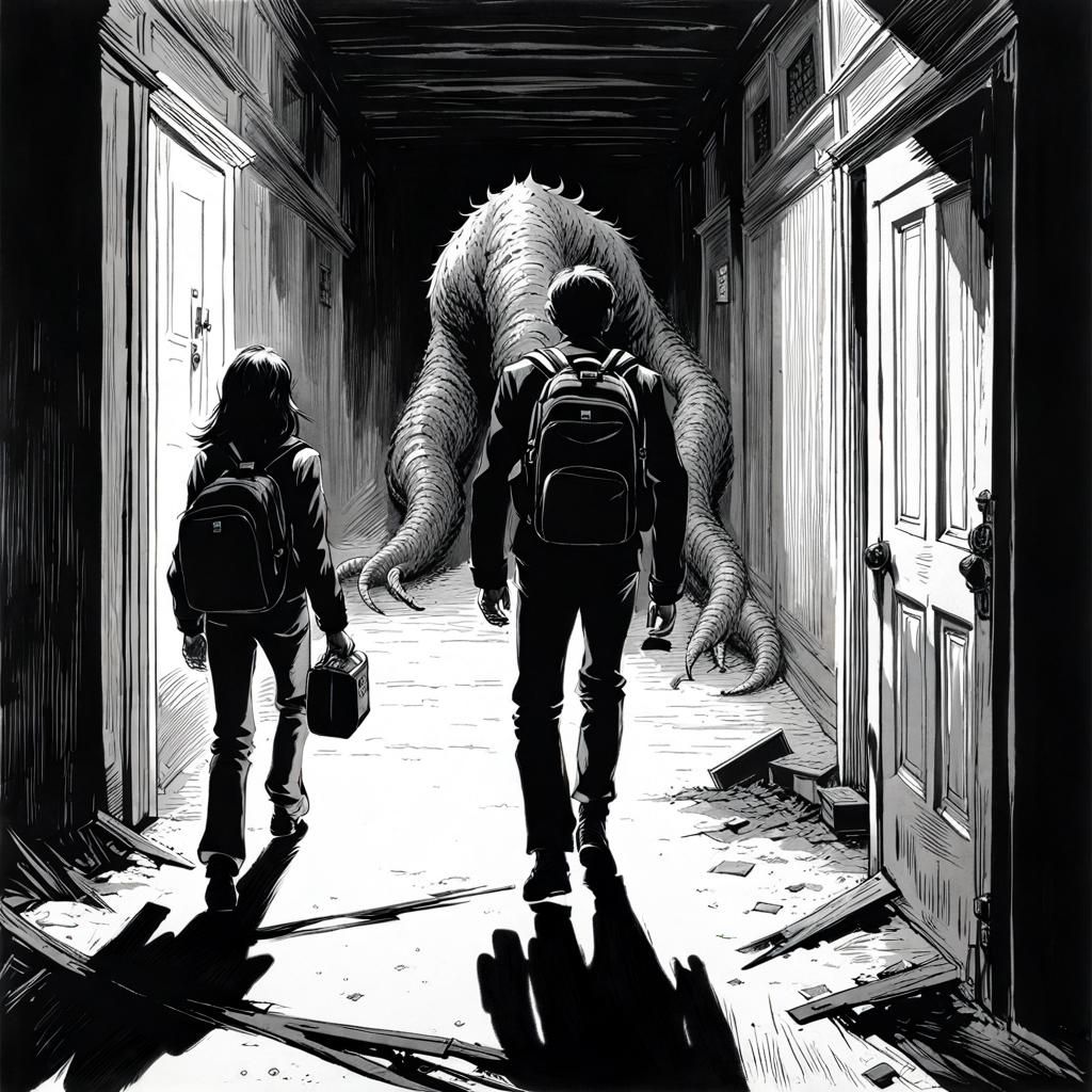 Teenagers Unaware of Monster in Abandoned House