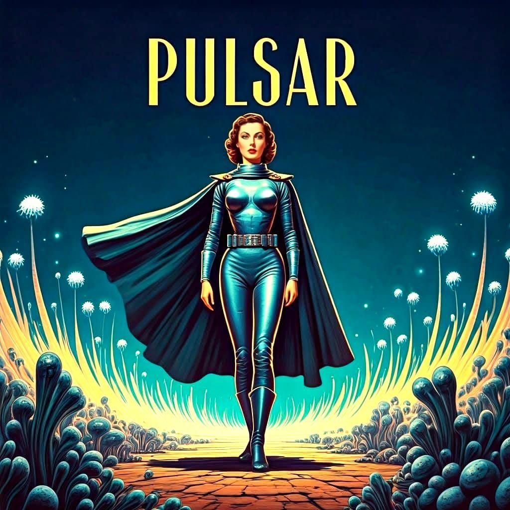 Retro Sci-Fi Pulp Cover: Woman on Alien World