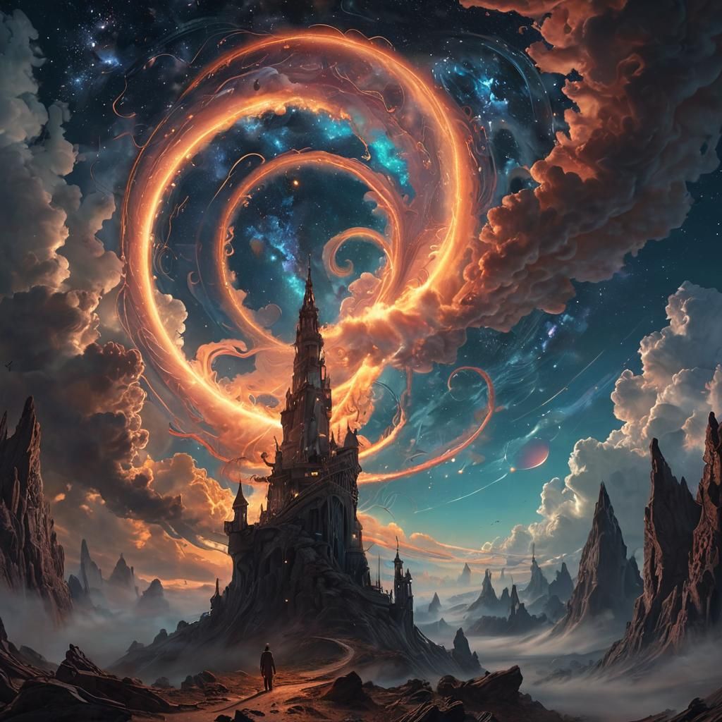 Cosmic Fantasy: Life Bursting from Starry Vortex