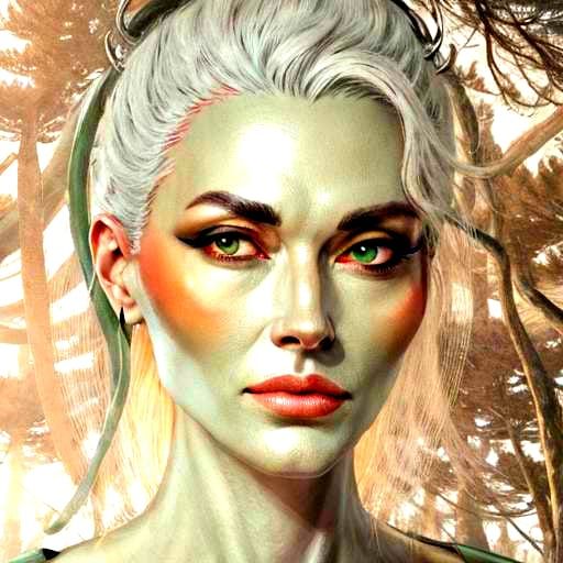 Surreal Face Hidden in Dense Forest