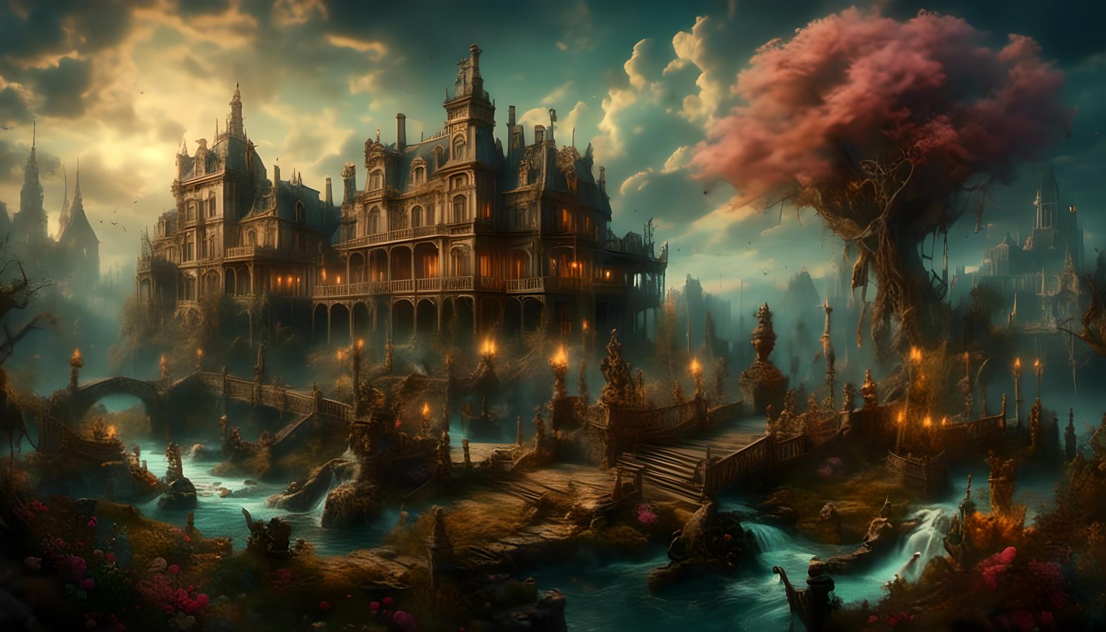 Rococo Beauty in Detailed Matte Painting