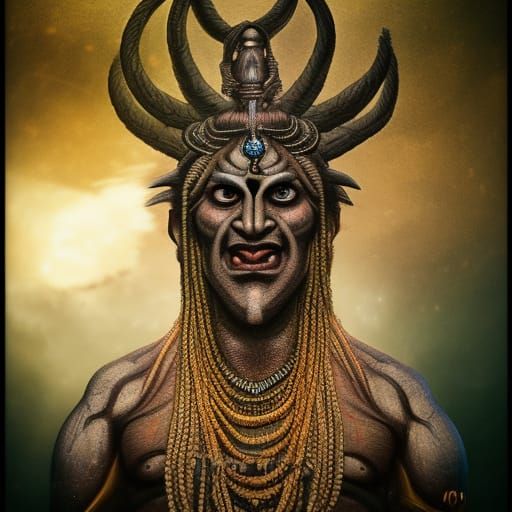 Draconic Deity in Gorey-esque Horror Style