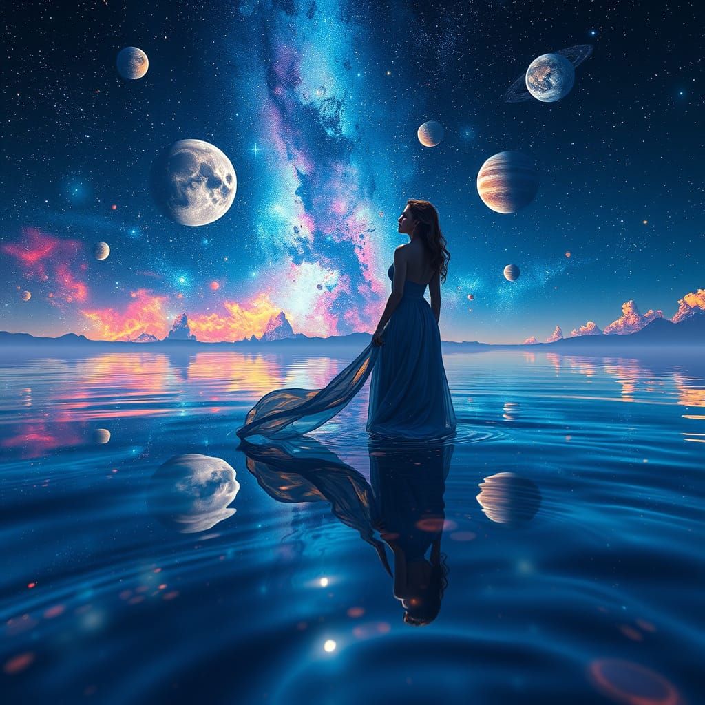 Stellar Beauty in Celestial Water