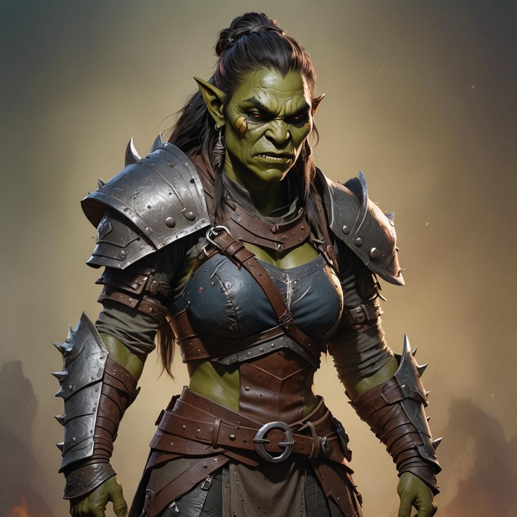 Heroic Female Orc Concept Art in 3D