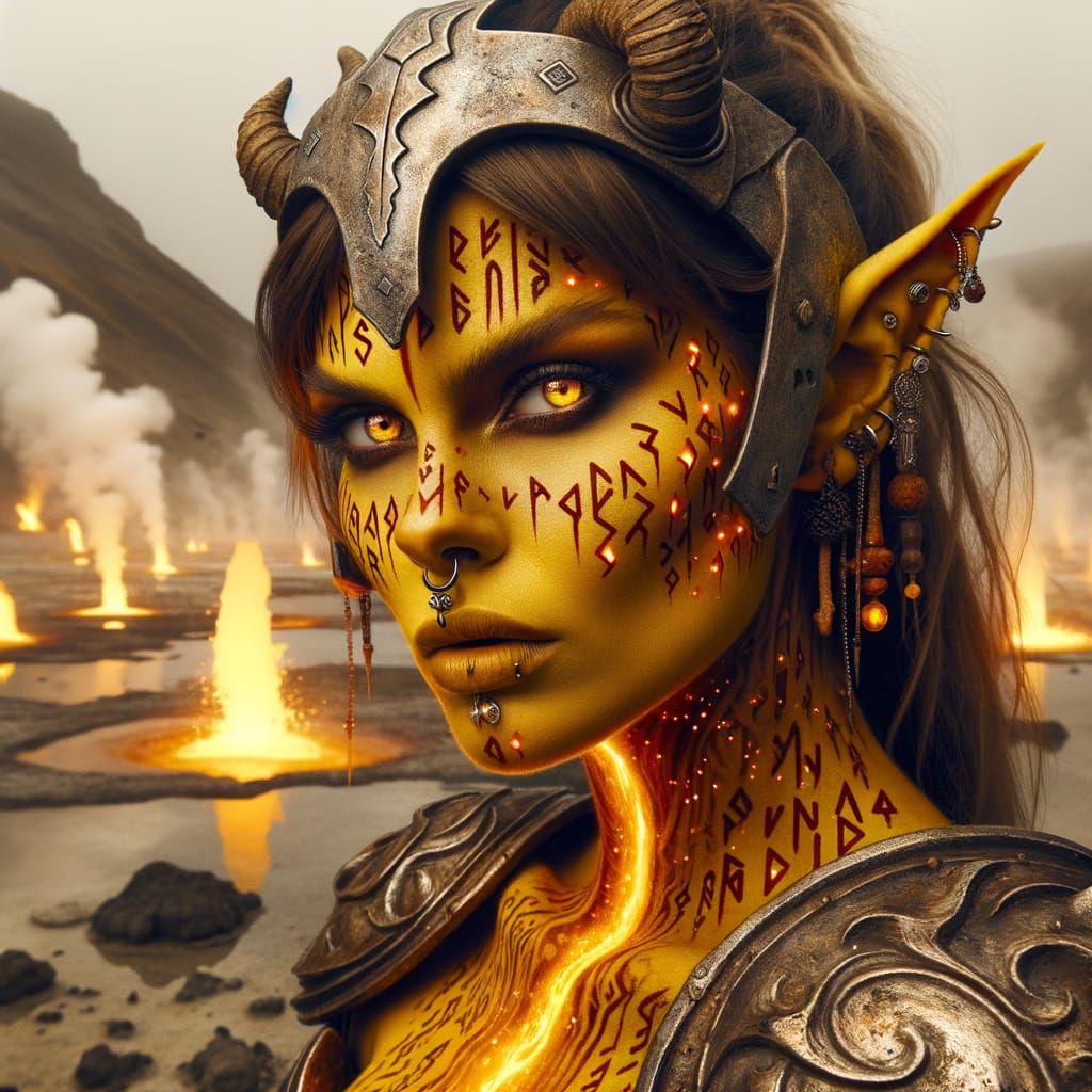 Surtfjöll Orc Maiden Embodies Elemental Power