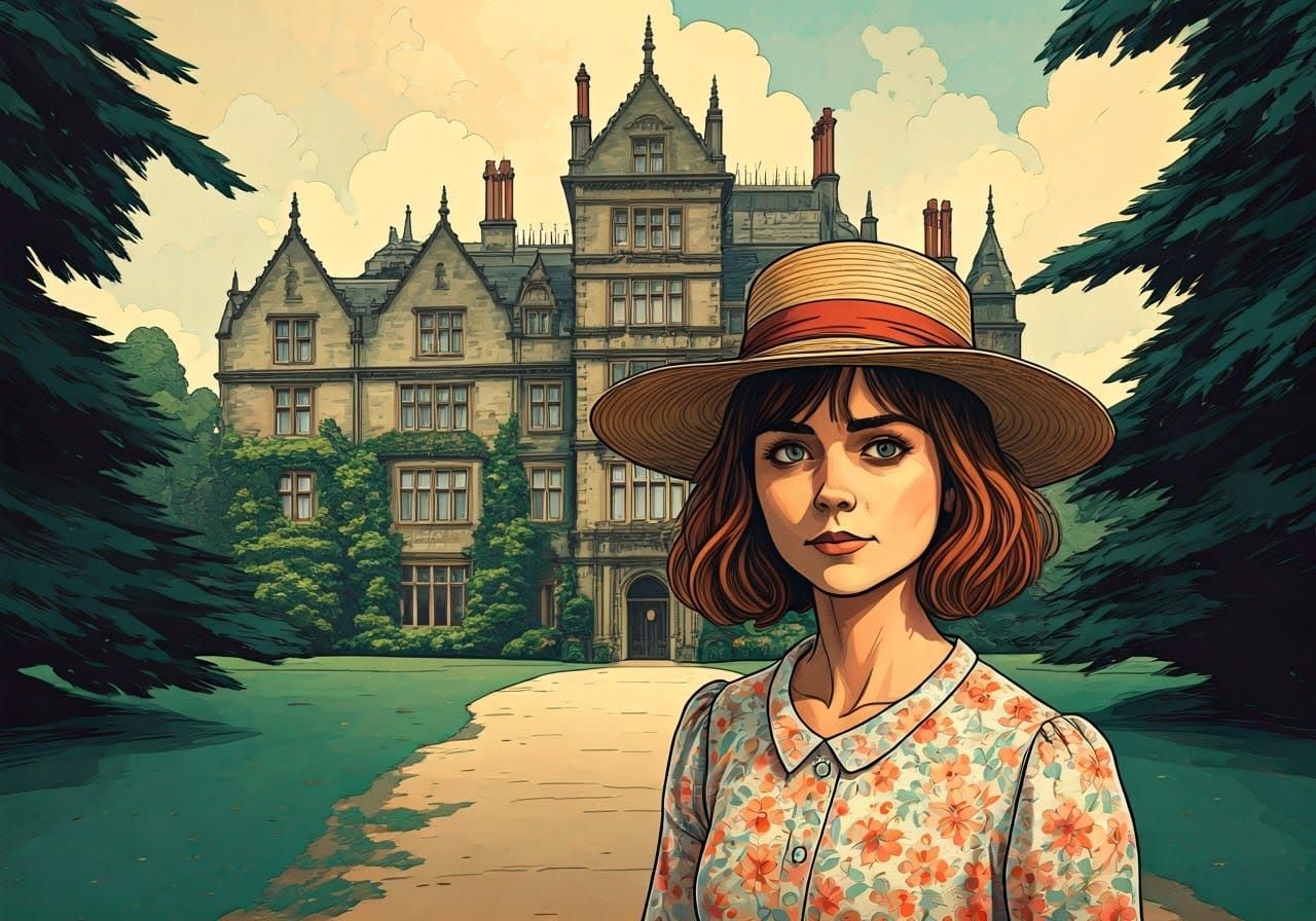 Gritty Summer Portrait of Clara and Ashildr at the Manor