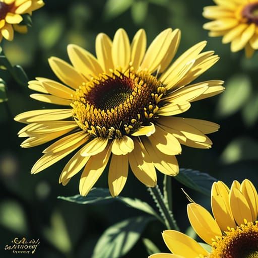 Bees in a Sun-Drenched Meadow