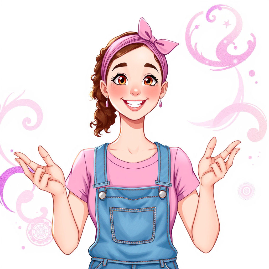 Ms. Rachel Illustration in Astral Art Style