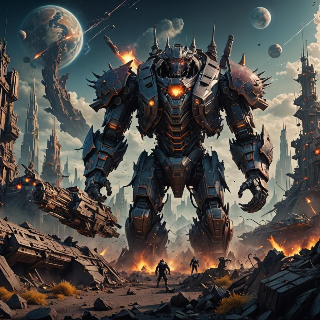 Planet Destroyer in Detailed Matte Painting