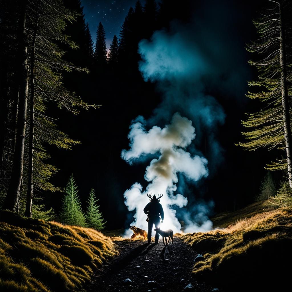 Mystical Forest Encounter: Cinematic Portrait