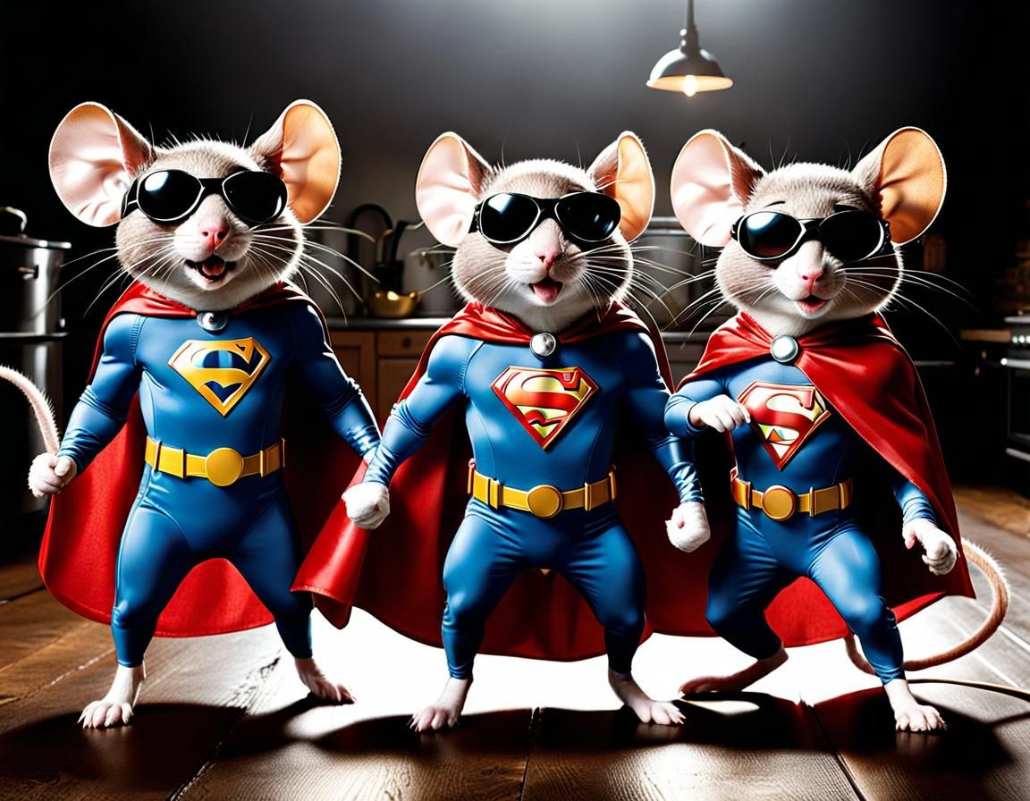 Marvel Mice: Farmhouse Superhero Trio