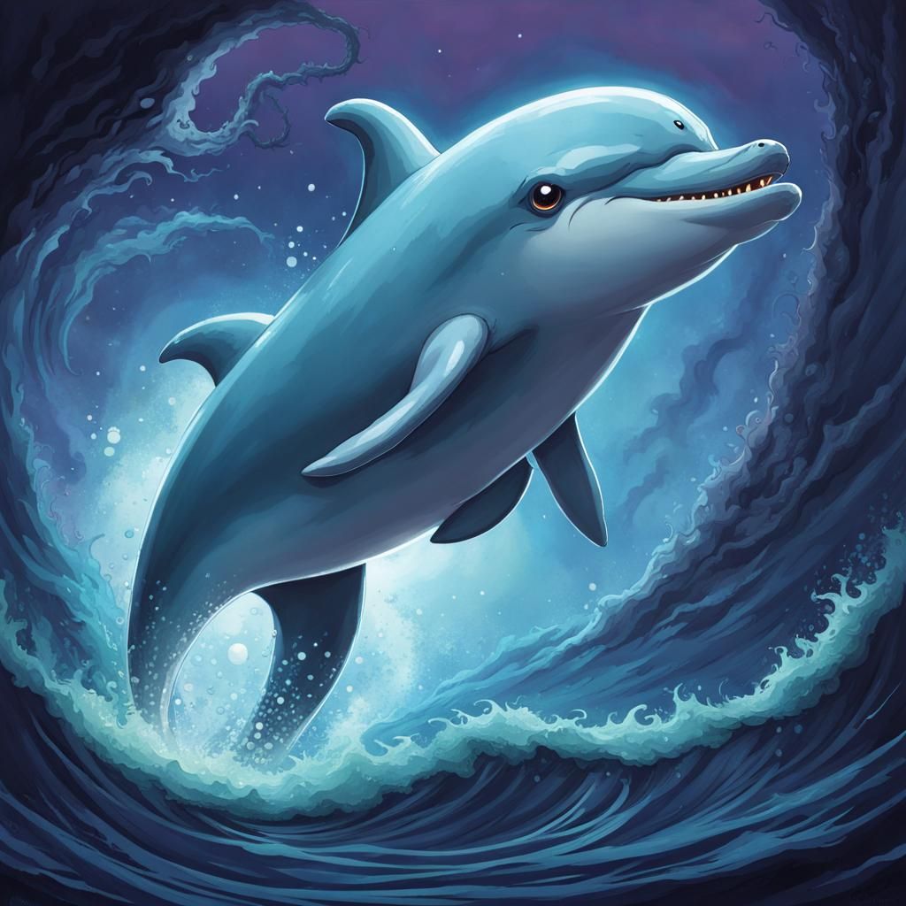 Cartoon Dolphin Meets Eldritch Horror