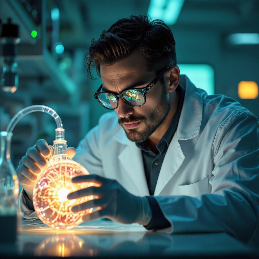 Biopunk Medic Examines Artificial Organ