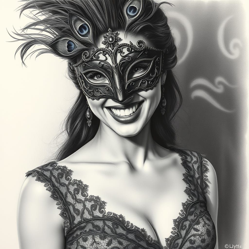 Sultry Vampire Goddess Unveils Her Masquerade Beauty