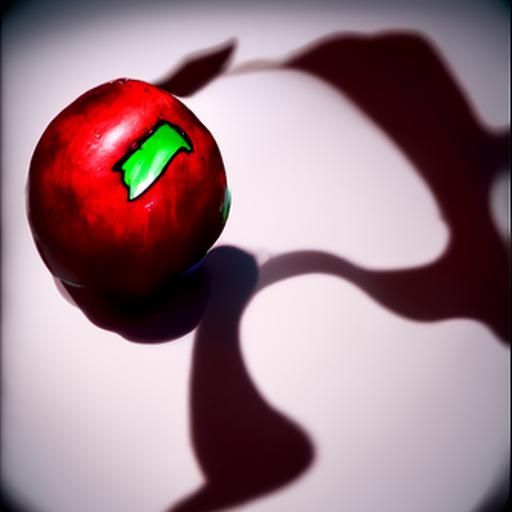 Hyperrealistic 3D Apple with Dramatic Shading