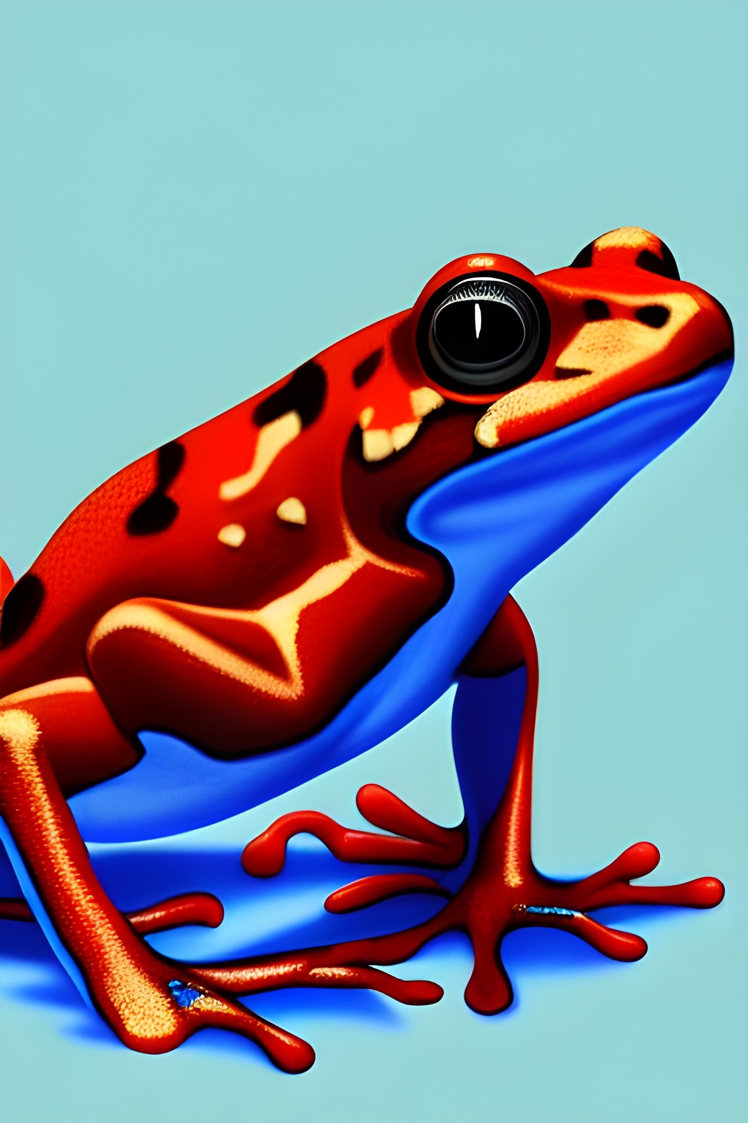 Colorful Poison Dart Frog Portrait in 8k
