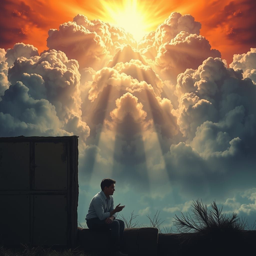 Office Worker's Act of Charity Under Stormy Skies