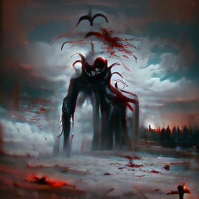 Sinister World's End: An AI-Generated Image