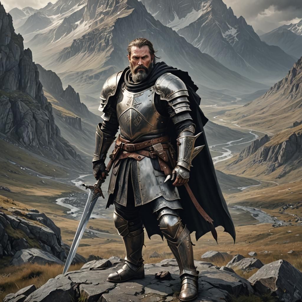 Gothic Fantasy Paladin Ready for Battle