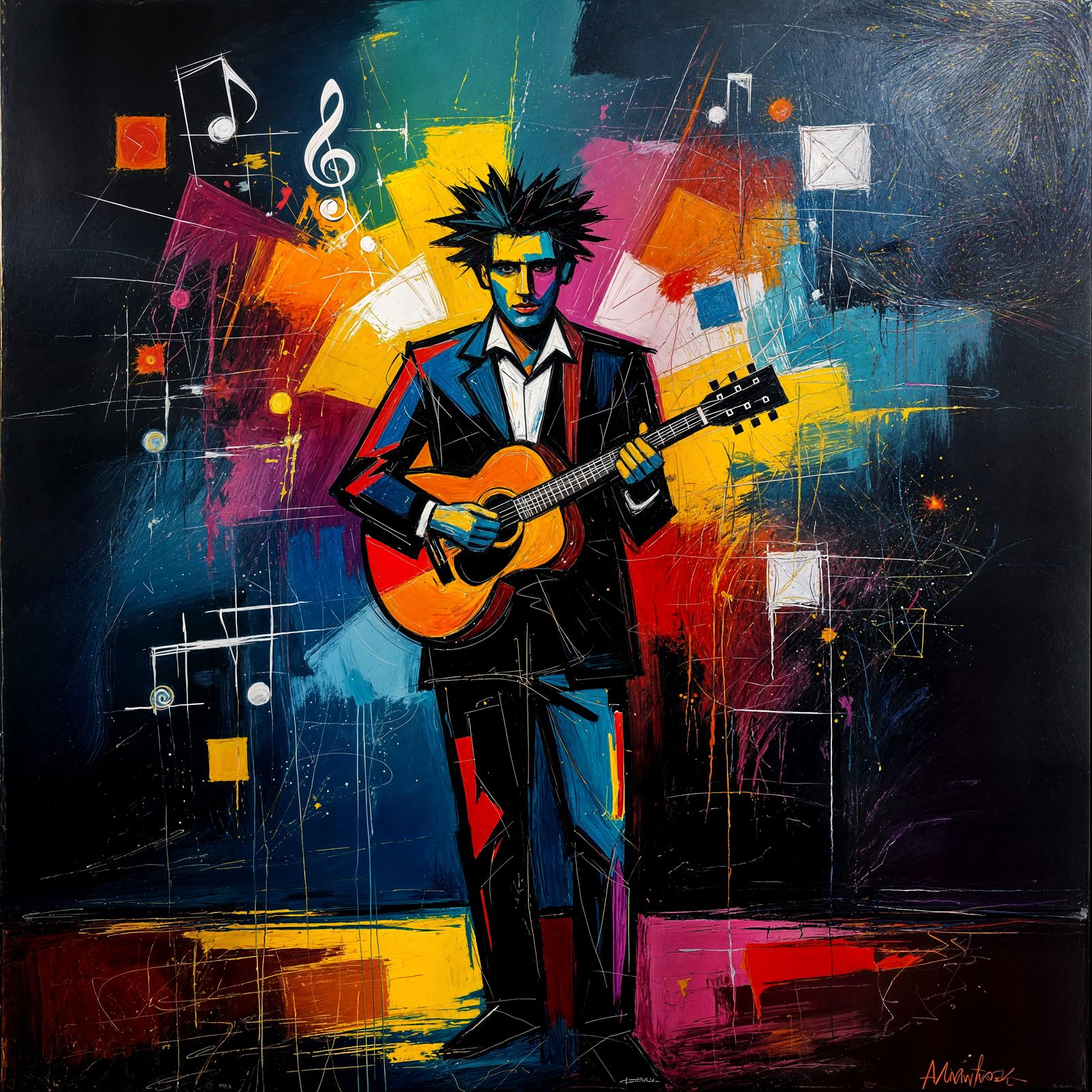 Unstoppable Creativity: Vibrant Energy Bursts