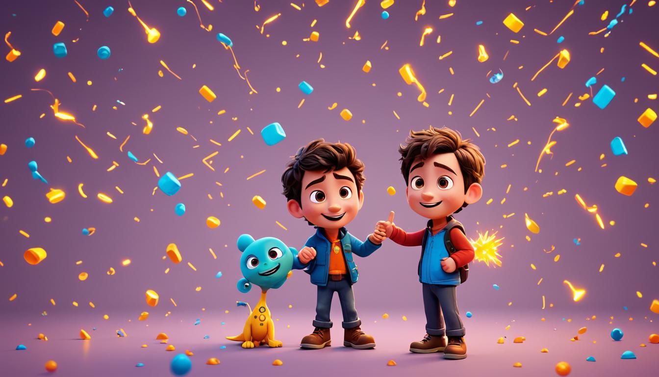 Cute Cartoon Character Florian with Spark in 3D