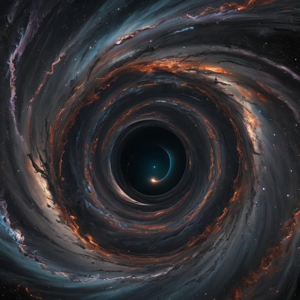 Cosmic Horror: Black Hole Swallowing the Universe