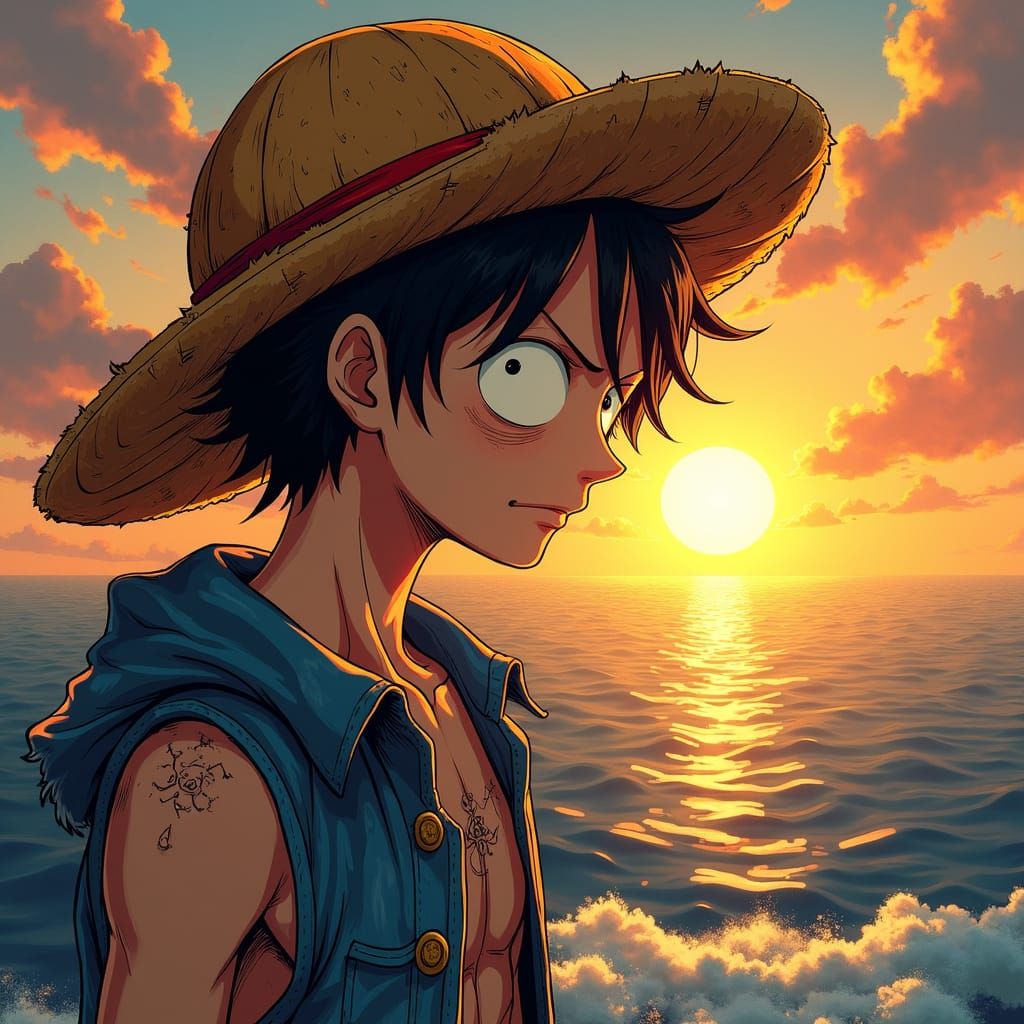 Luffy with sharingan eye