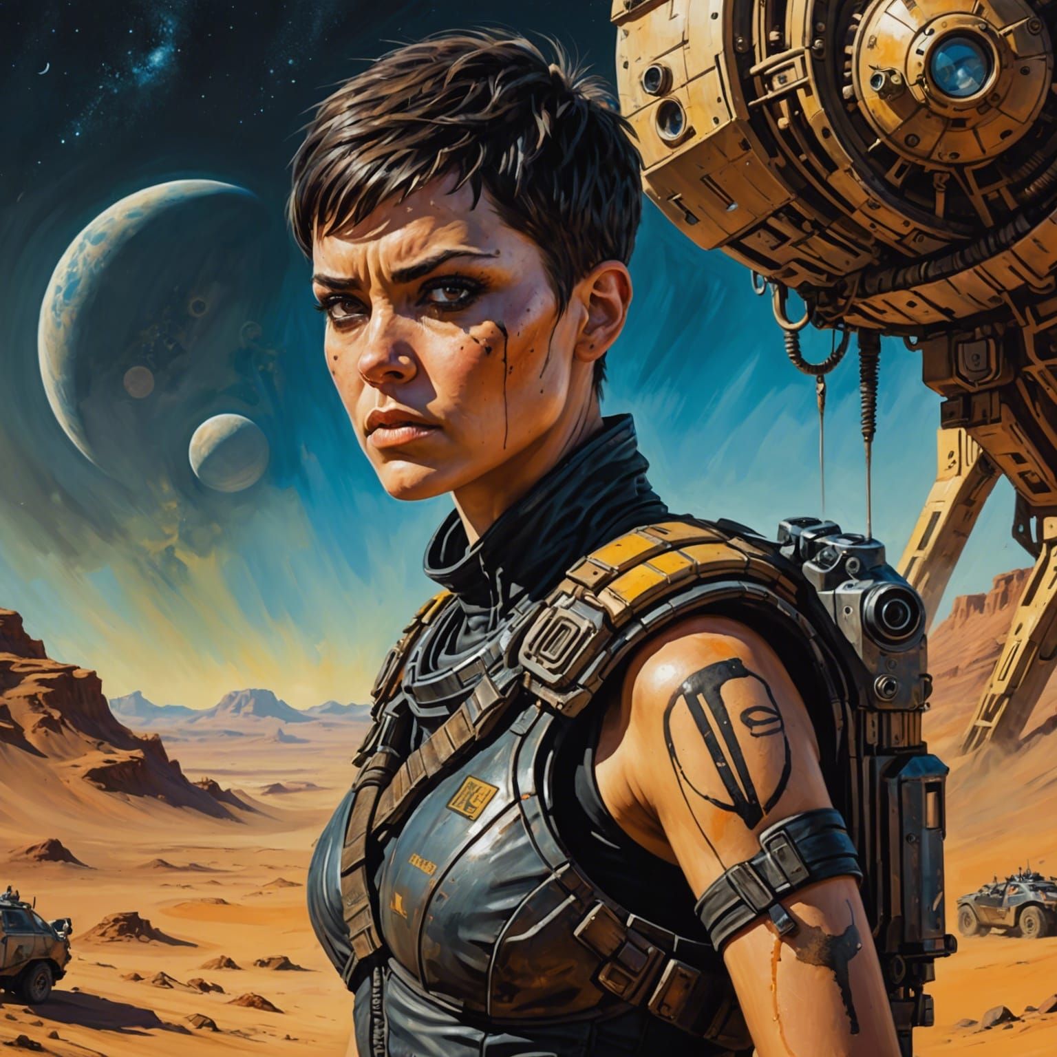 Sci-Fi Furiosa on Arrakis in Post-Apocalyptic Solarpunk