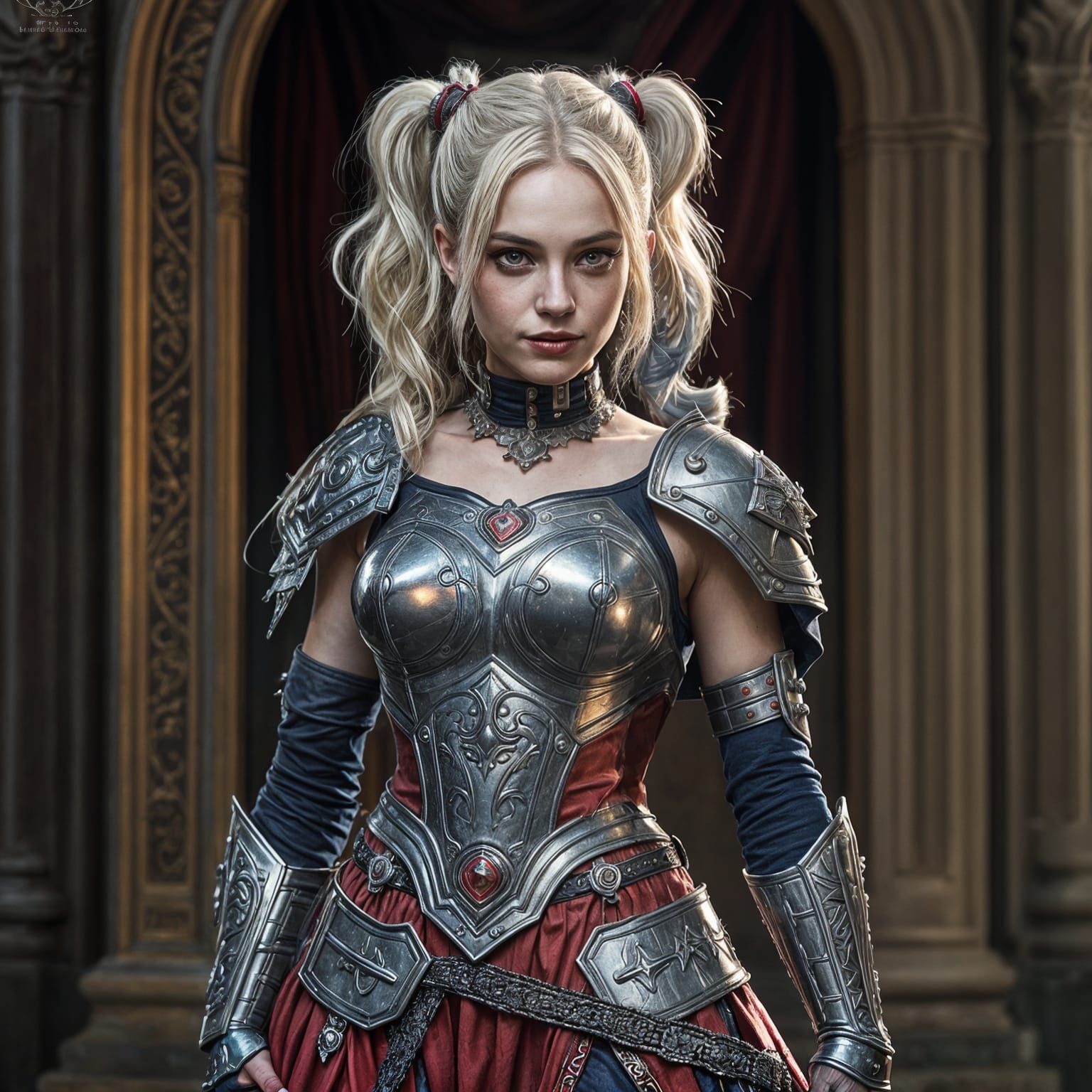 Warrior Princess Harley Quinn in Shiny Armor