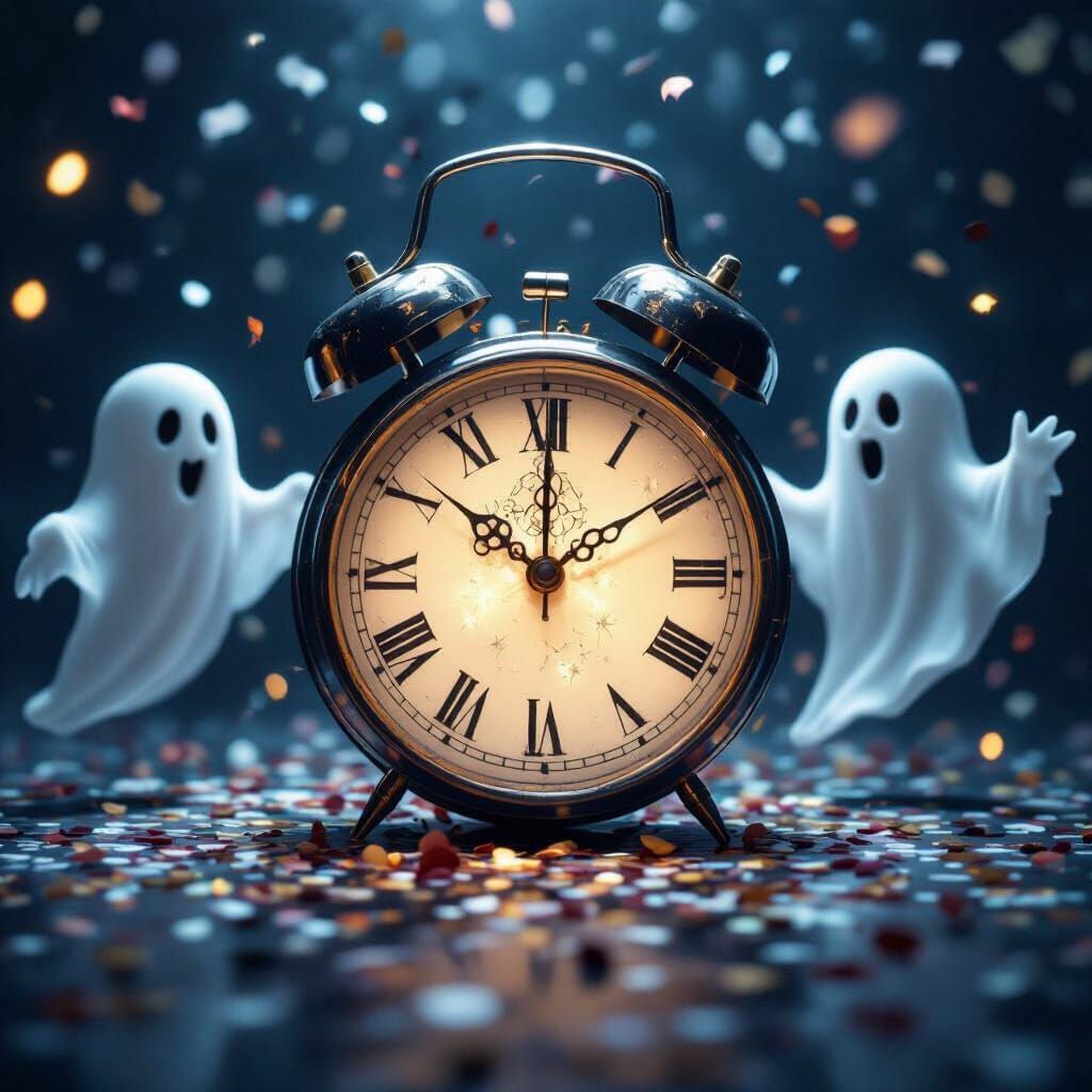 Magical New Year's Eve Countdown with Spectral Confetti