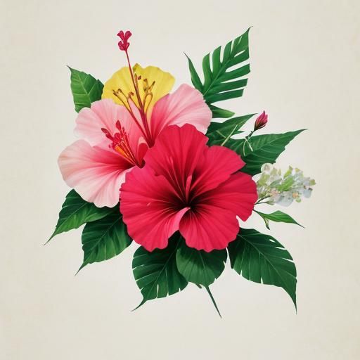Hibiscus Flower Wallpaper: Red, White, Yellow, Pink Blooms