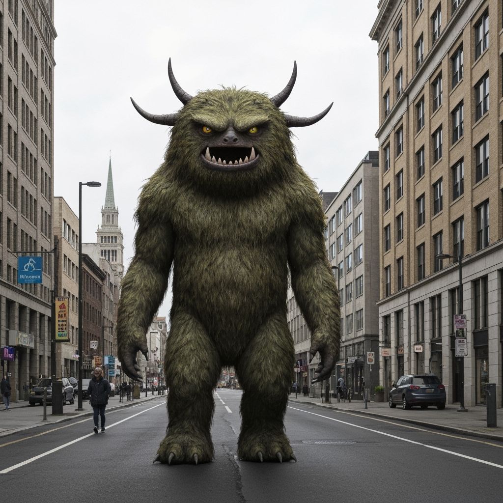 A monster called an "Saffering Donklat", going for a walk in...