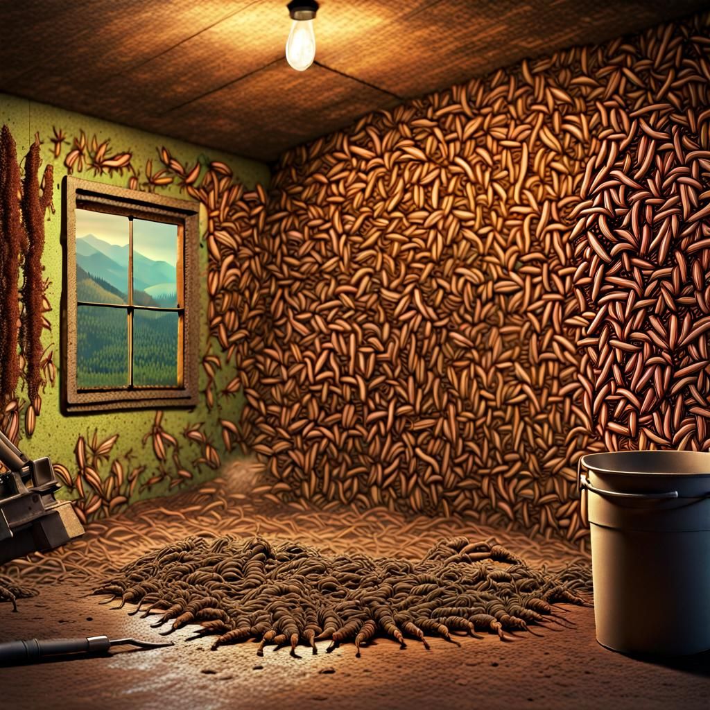 Psychedelic Termite Invasion: A Surreal Photoillustration