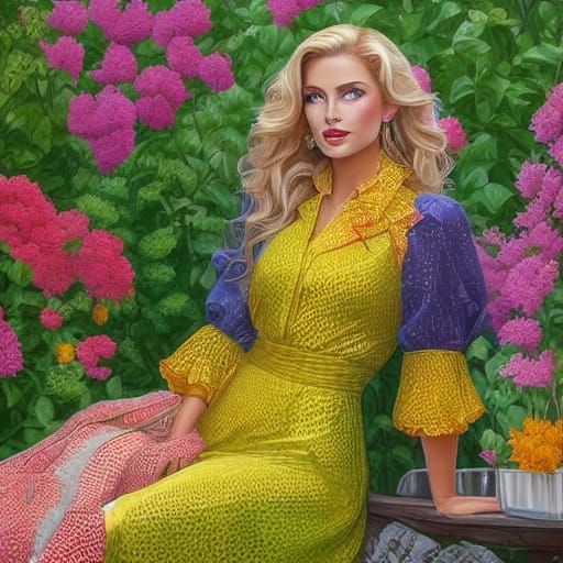 Android Girl with Glowing Eyes in Fashion Photography Style