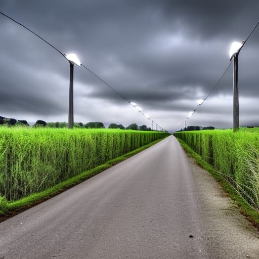 Hyperrealistic Allee with Intricate Details