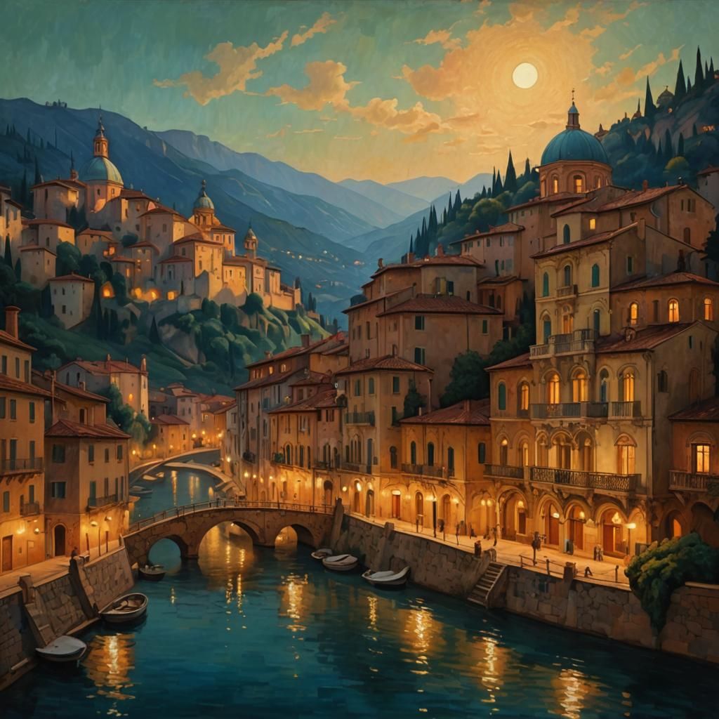 Italian Town: Art Nouveau Meets Rococo Minimalism