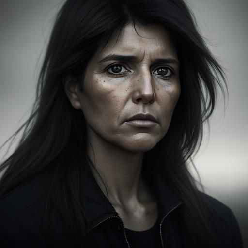 Nikki Haley Portrait in the Style of Jeffries