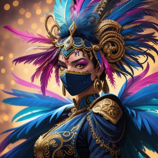 Vibrant Carneval Queen in Cinematic Concept Art