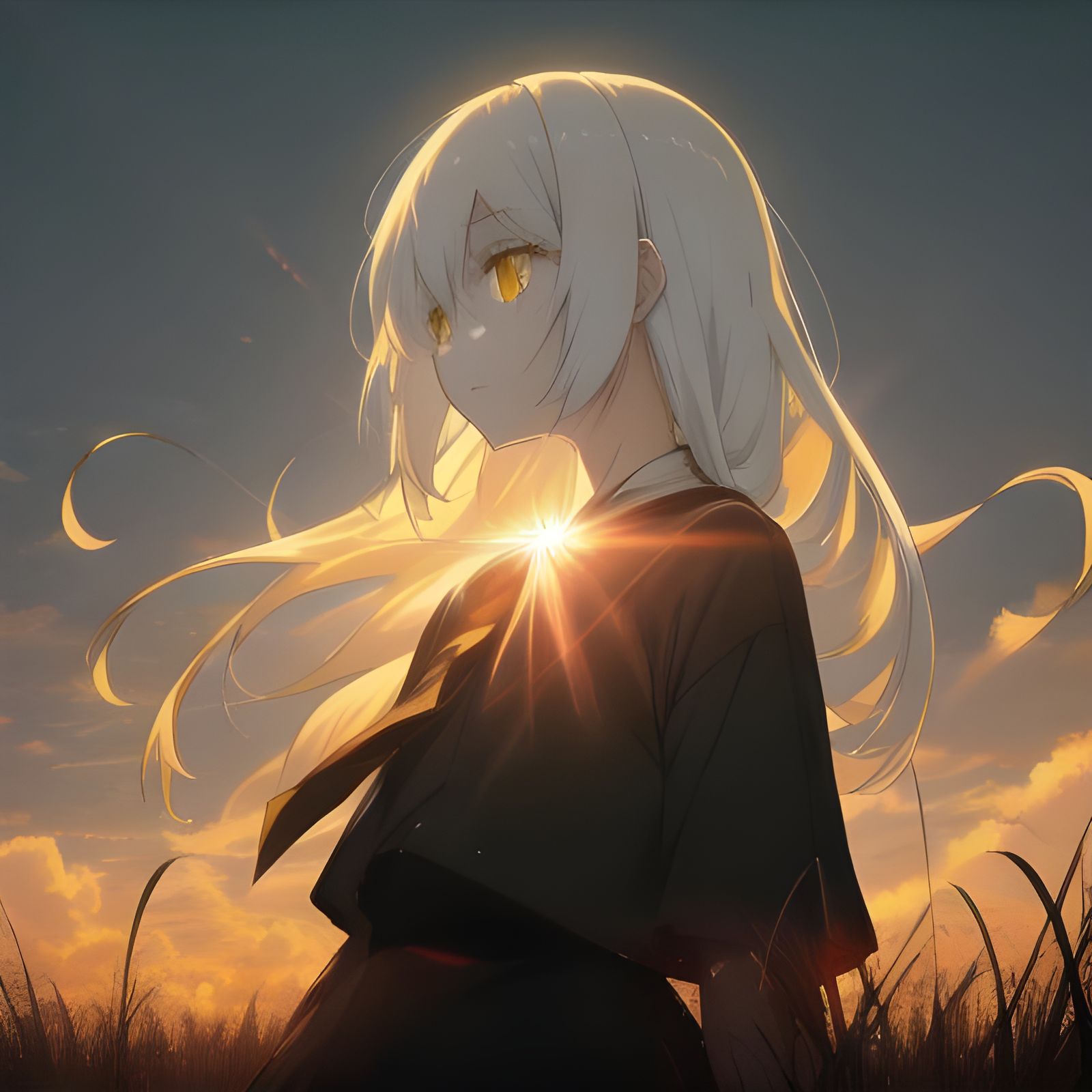 Anime Girl in Sunlight: A 4K Digital Masterpiece