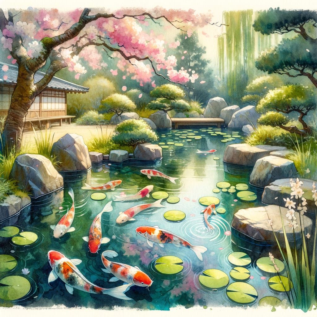 Serenity in Japanese Watercolor