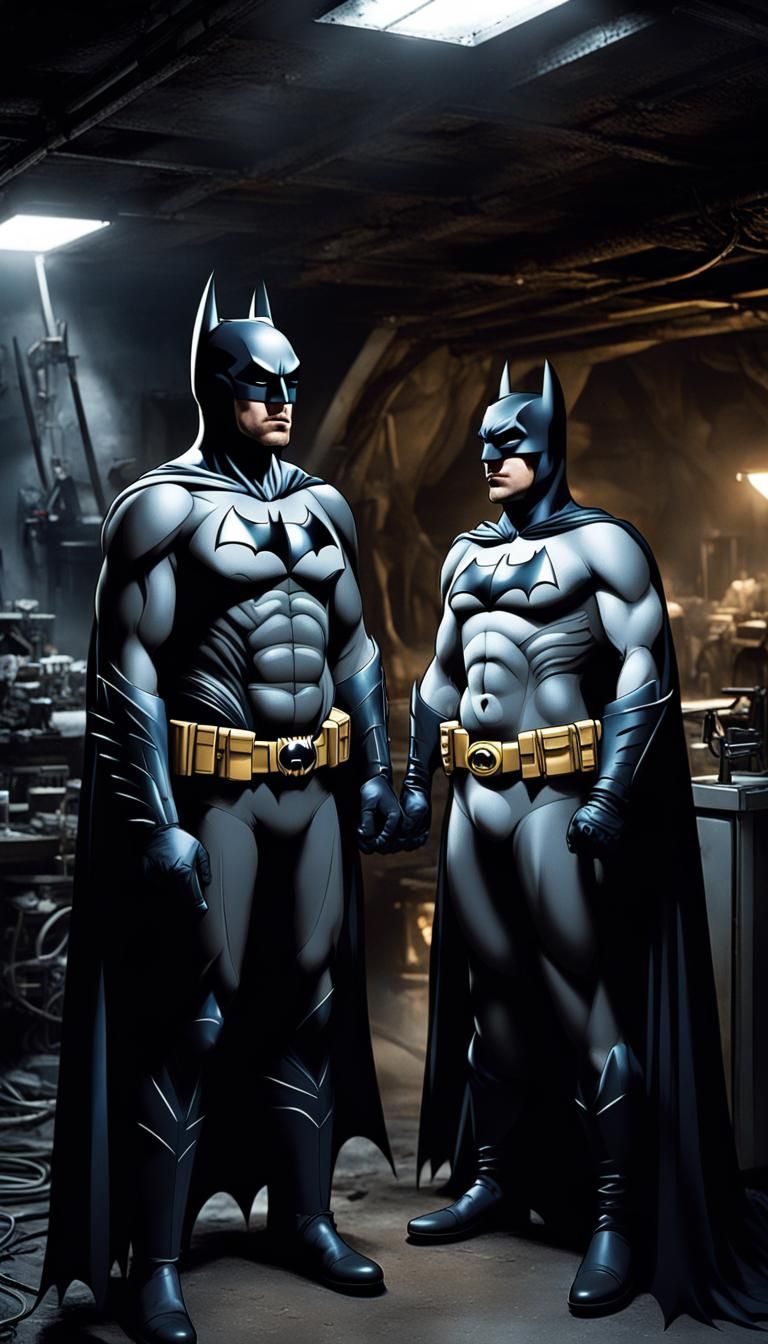 Three Batmen in the Batcave: A Dark Rendition