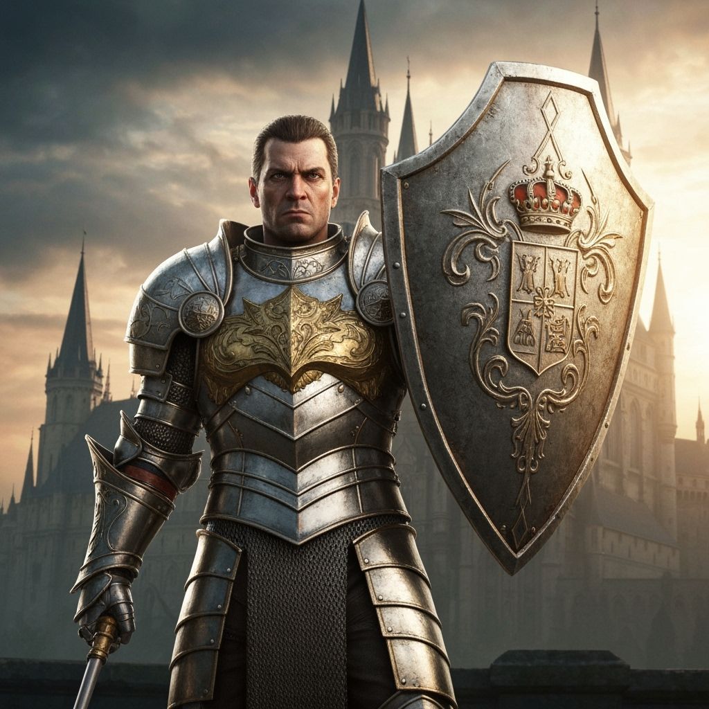 Knight and Dragon in Photorealistic Fantasy Style