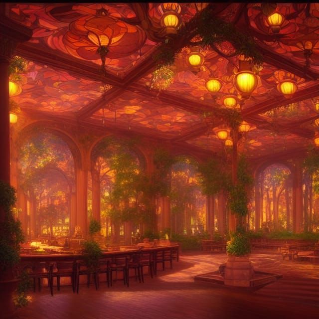 Enchanting Forest Tavern in Belle Epoque Style