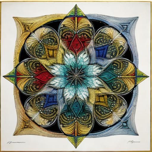 Jewelled Egyptian Butterfly in Fractal Style