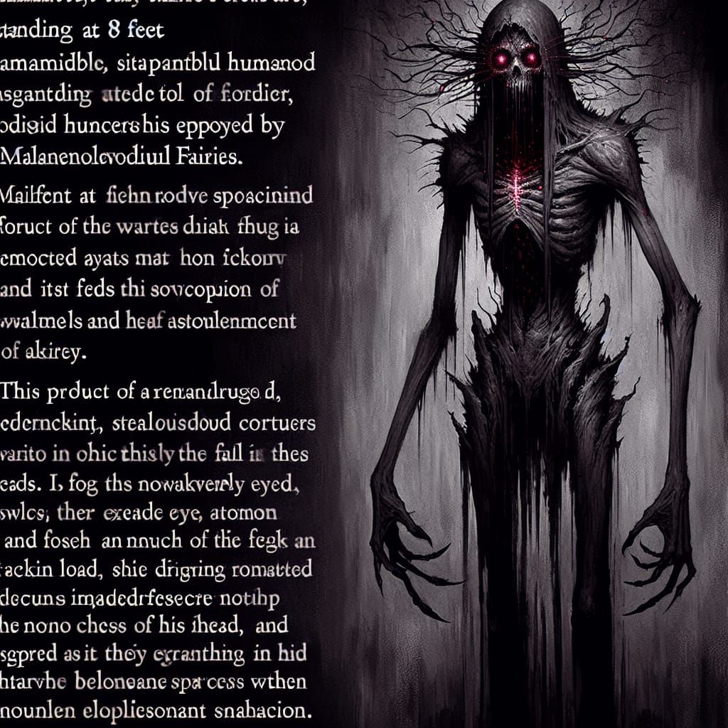 Dark Magic Creature Holds Severed Head