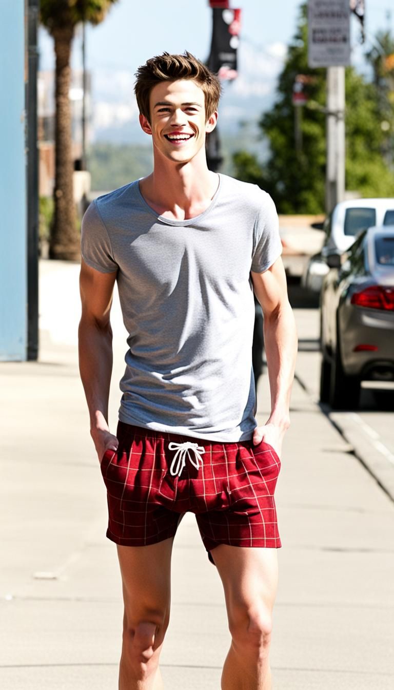 Man Poses in Underwear