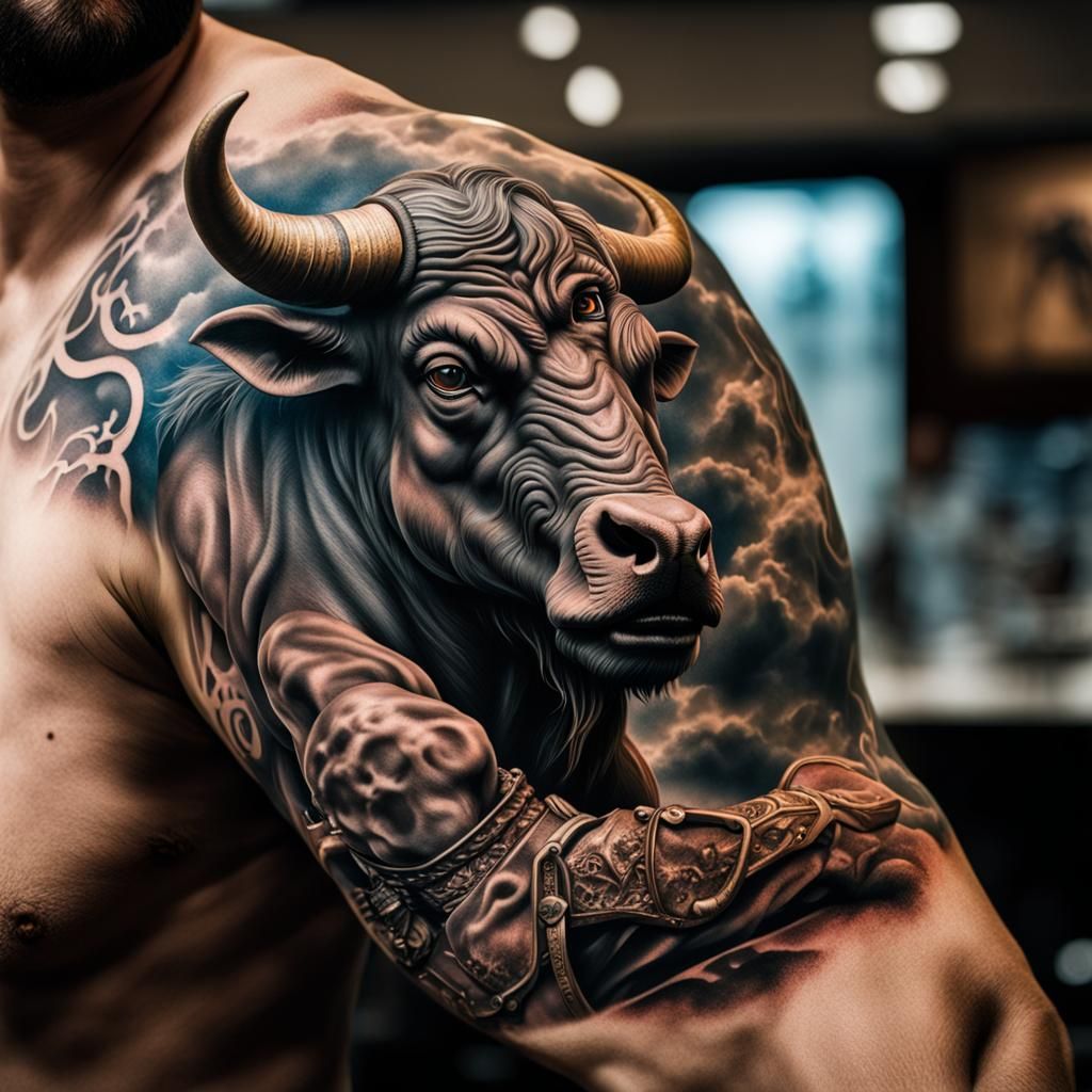 Tattoo of a Minotaur